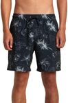 RVCA Men's County Elastic 17" Boardshorts, Black (Va Pigment Print), XX-Large