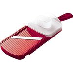 KYOCERA Adjustable Ceramic bladed Slicer with Hand Protector-Red, One Size