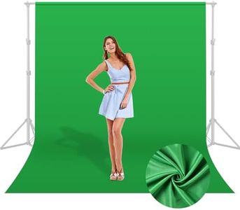 UTEBIT Green Backdrop 5 x 6.5 ft Photography Background Green Cloth Collapsible Chromakey Back Drop for Video Studio Photo Shooting Portrait (Backdrop Only)