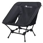 MOON LENCE Backpacking Chair Outdoor Camping Chair Compact Portable Folding Chairs with Side Pockets Packable Lightweight Heavy Duty 400lb Capacity for Camping Backpacking Hiking