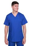 Mirabella Health & Beauty Unisex Lister Hospital Scrub Top Royal Blue M