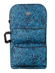 Two Bare Feet Classic Pattern 44" Bodyboard Carry Bag - Double (for 2 boards)/ Triple (for 3 boards)/ Quad (for 4 boards) (Blue, 37" Double Bag)