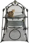 Outback Jack Catio Outdoor Cat Enclosure, (Kitty Katio) for Indoor Cat or Multiple Cats - Portable Cat Tent, Outdoor Cat Tent Play Tent for Cat, Outdoor Cat Catio, Outside Cat Enclosure, Black