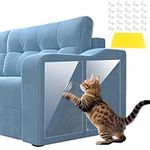 12 Pcs Cat Sofa Protector, Transparent Anti Scratch Cat Tape, Anti Cat Scratch Furniture Protector, Door Protector Dog Scratch, Cat Furniture Protector for Fabric Sofa, Door, Walls, Mattress, Car Seat