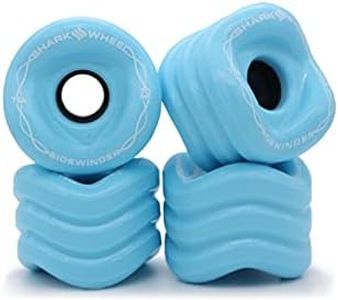 Shark Wheel Skating Wheels, Sidewinder 70mm 78a Longboard Wheels, Shark Longboarding Wheels (Ice Blue, 70mm)