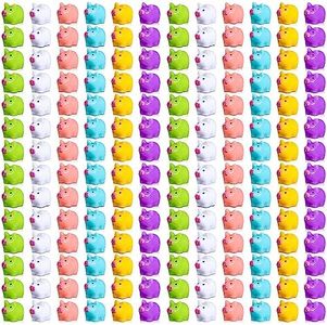 Libima 120 Pieces Mini Resin Pig Miniature Piggy Figures Miniature Garden Landscape Dollhouse Aquarium Potted Plant Room Decorations DIY Party Prank Supplies