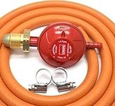 CALOR GAS Brand 37Mbar Propane Gas Regulator 1Mt Hose & 2 Clips 5 Year Warranty