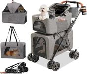 Double Pet Stroller with Detachable