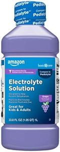 Amazon Basic Care Pediatric Electrolyte Solution, Grape Flavor, Helps Prevent Dehydration, Replaces Electrolytes, Fluid and Zinc, for Kids and Adults, 33.8 fl oz (Pack of 1)