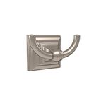 Amerock Markham Double Prong Robe Hook in Brushed Nickel - 1 Pack