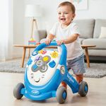 Baybee Oleo Baby Walker for 6–18 Months | Activity Push Walker with Music & LED Lights | Stable Wheels, Easy Grip Handle | Educational Walker for Boys & Girls 0–2 Years (Blue)