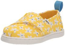 TOMS Girl's Classic Alpargata Loafer Flat, Sun Yellow Sun Daisies, 13 UK Child