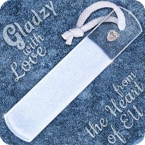 Genuine Czech Glass Foot File by GLADZY - Gentle Callus Remover Foot Rasp, Pedicure & Spa Rough Skin Scrubber, Two-Sided Etched Different Grit Surface, Professional Toenail & Heels Care, Made in EU