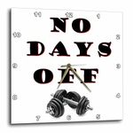 3dRose Days Off. Gym, Workout. -Wall Clock, 13 x 13-inch (DPP_216265_2), Varies