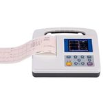 Portable 12-Lead ECG Machine, Mobile Heart Monitor with Colour LCD Display for Home and Clinical Use