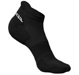 HEELIUM Bamboo Socks For Men, Ankle Length, Anti-Odour & Breathable, Padded Base & Anti-Bacterial, Softer Than Cotton, Made In India - Black