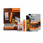 L’Oréal Paris Men Expert Energiser Discovery Giftset for Men, Anti-fatigue Moisturiser 50ml, Revitalising Eye Roll On 10ml and Recharging Tissue Mask 30g, Hydra Energetic Trio With Vitamin C*