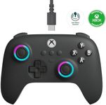 8Bitdo Ultimate C Wired Controller for Xbox, RGB Lighting Fire Ring and Hall Effect Joysticks, Compatible with Xbox Series X|S, Xbox One, Windows 10/11 - Officially Licensed (Dark Gray)