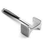 KITEXPERT Meat Tenderizer Hammer with Comfortable-Grip Handle, Dual-Side Mallet for Kitchen, Heavy Duty Pounder for Tenderizing Steak, Beef and Fish, Silver