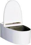 GLIVE (LABEL) Wall Mounted Ashtray Cigarette Bin Adhesive Ash Tray,Toilet-Shaped Ashtray,Wall Hanging Ashtray for Bathroom Toilet Home Office Hotel Ashtray with Lid of Toilet-Shaped