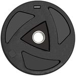 LEEWAY Rubber Weight Plate; Gym Weight Plates; Spare Olympic Rubber Weight; (Packed in Pair) of 2.5 kg, 5 kg, 7.5 kg, 10 kg, 15 kg & 20 kg with 31 mm Diameter- Black (2.5)