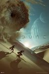 Dune Movie Poster Running from Sandworm Paul Atreides Timothee Chalamet Official Merchandise 2021 Movie Merch Denis Villeneuve Film Frank Herbert Book Series Cool Wall Decor Art Print Poster 24x36