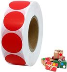Yetaha Red Round Dot Stickers Labels, Color Coding Label, Removable Natural Paper Permanent Adhesive Sticker, 500Pcs Decoration Bags Notebook Calendar Envelope Small Business Packaging, 1 inch