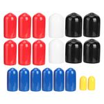 Vacuum Hose Caps, 20 Pcs PVC Bypass Cap Assortment Automotive Carb Line for Carburetor Vacuum Plugs, Intake Manifold Vacuum Fitting 5 Sizes