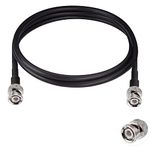 Vecys BNC Male to BNC Male Cable 50ohm BNC Male to Male RG58 RF Coaxial Pigtail Jumper Cable 6.5ft/2m for RF Antennas Ham Radio Handheld