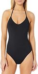 La Blanca Women's Standard Island Goddess Scoop Front Lingerie Mio One Piece Swimsuit, Black, 14