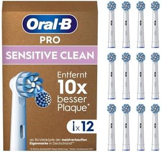 Oral-B Pro Sensitive Clean Aufsteckbürsten für elektrische Zahnbürste, X-förmige Borsten, original Oral-B Zahnbürstenaufsatz, Made in Germany, briefkastenfähige Verpackung, 12 Stück