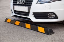 The Ramp People Rubber Wheel Stop/Car Park Block with Fixings (1650mm x 150mm x 100mm) Black and Yellow, Includes Fixings