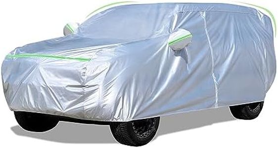 YINOK Car Cover Fit SUV 175-190 inches Car Cover Waterproof All Weather Hail Protector Car Cover Sun Protection SUV Car Cover with Door Zipper Dupont Oxford Car Cover Outdoor Waterproof Car Cover