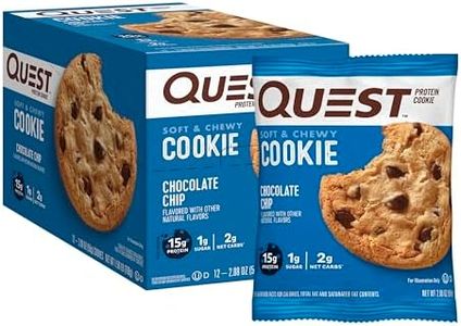 Quest Nutrition Chocolate Chip Protein Cookie; Keto Friendly; High Protein; Low Carb; 12 Count