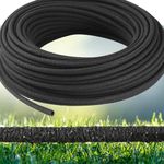 Sasylvia 1/4 Inch Porous Soaker Hose Save Water Drip Line Irrigation Garden Soaker Drip Irrigation Tubing Heavy Duty Soaker Irrigation System for Watering Hydroponics Vegetable Beds, Black (200 ft)