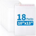 18 Pack Catalog Envelopes Self Seal, 10 x 13 Inches Catalog Mailing Envelopes, White Manila Envelopes for Mailing, Organize, Storage, Home, Office