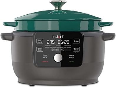 Instant Pot Instant Electric Round Dutch Oven, 6-Quart 1500W, from The Makers of, 5-in-1: Braise, Slow Cook, Sear/Sauté, Cooking Pan, Food Warmer, Enameled Cast Iron, Included Recipe Book, Green