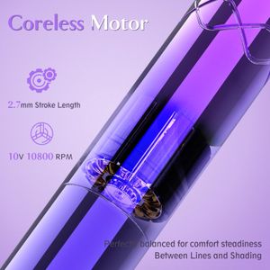 EZ Tattoo Lola Air Wireless Tattoo Machine Kit – Purple Set