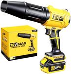 Cordless Leaf Blower for DEWALT 20V Max Battery, 720-CFM 180-MPH Handheld Electric Brushless Dust Blower with Light, Battery Powered Leaf Blowers for Patio, Lawn Care, Leaves (4.0Ah Battery Included)