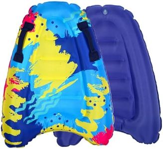 Inflatable Body Boards with 2 Handles Graffiti Foldable Beach Bodyboard Lightweight Portable Summer Swimming Floating Surfboard for Kids, Teens and Adults Bodyboard Inflatable Surfboard