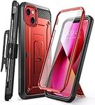 SUPCASE Unicorn Beetle Pro Series Case for iPhone 13 (2021 Release) 6.1 Inch, Built-in Screen Protector Full-Body Rugged Holster Case (Ruddy)