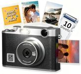 PRT Z3 2-in-1 Instant Print Camera & Photo Printer with 2.8” Preview Screen, 8 Filters, Bluetooth Printing from Phone, 300 DPI Portable Camera for Travel, Party & Gifts, Black