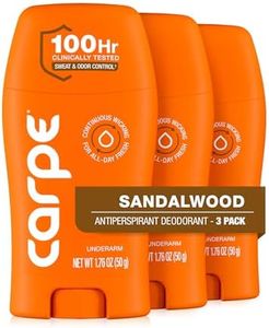 Carpe Underarm Antiperspirant and Deodorant, Clinical strength with Sandalwood scent, Combat excessive sweating Stay fresh and dry, Great for hyperhidrosis (Pack of 3)