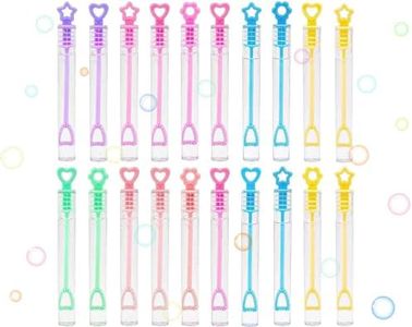 SULOLI 20pcs Bulles de Savon，Mini Tubes de Bulles de Savon-Bâtons à Bulles-Jouets à Bulles pour Anniversaire d'enfant Mariage Halloween Noël et Jeux Exterieur（10.5 * 1.2cm）