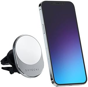 Satechi Magnetic Wireless Car Charger (Qi Wireless Charging) 7.5W Air Vent Mount - Compatible with iPhone 15 Pro Max/15 Pro/15/15 Plus, iPhone 14 Pro Max/14 Pro/14/14 Plus and More