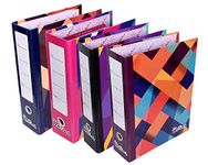 New Wellteach Box File Lever Arch Binder Box File Folder Best for A4, Legal, Letter Size Laminated Files (35/27/8.50cm) Pack of 4 (Multicolour)