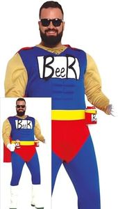 FIESTAS GUIRCA Hombre superhéroe Traje Beerman Cerveza