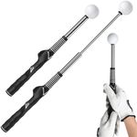 Desoto Golf Swing Trainer Retractable Golf Grip Training Aids for Warm-up, Right-Handed Golf Club for Indoor Practice, Golf Accessories - Strength & Tempo Training for Chipping Hitting