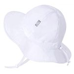 Jan & Jul Adjustable Toddler Sun-Hat with UV Protection (L: 2-5 Years, White)