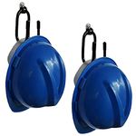 2 Pack Universal Over The Seat Hard Hat Rack, Wall Mount Hard Hat Holder Hanger Hook - Strong & Flexible for Variety of Hard Hat - Simple to install. Your hard hat is always right within arms reach.